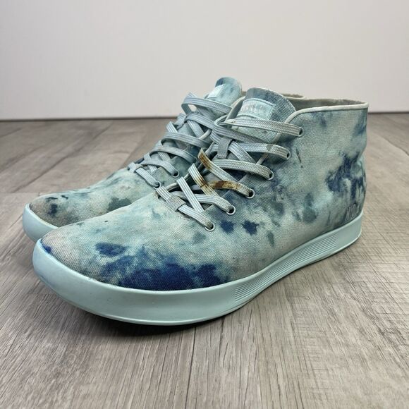 Nobull Men’s Camo Mid Canvas Trainers Shoes Size 13 Blue Marble Gym CrossFit L - Picture 1 of 11